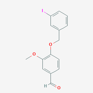 molecular formula C15H13IO3 B4190805 4-[(3-iodobenzyl)oxy]-3-methoxybenzaldehyde 