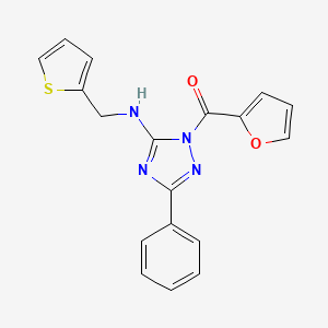 molecular formula C18H14N4O2S B4190807 1-(2-furoyl)-3-phenyl-N-(2-thienylmethyl)-1H-1,2,4-triazol-5-amine 