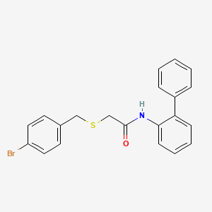 molecular formula C21H18BrNOS B4190889 N-2-biphenylyl-2-[(4-bromobenzyl)thio]acetamide 