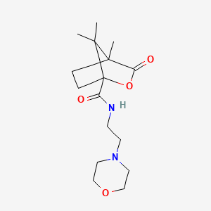 4,7,7-trimethyl-N-[2-(4-morpholinyl)ethyl]-3-oxo-2-oxabicyclo[2.2.1]heptane-1-carboxamide
