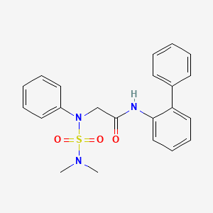 molecular formula C22H23N3O3S B4190920 N~1~-2-biphenylyl-N~2~-[(dimethylamino)sulfonyl]-N~2~-phenylglycinamide 
