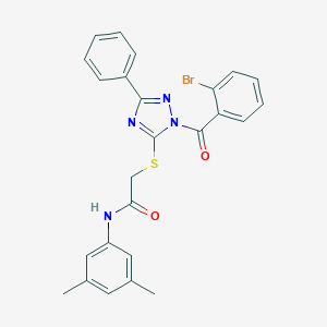 2-{[1-(2-bromobenzoyl)-3-phenyl-1H-1,2,4-triazol-5-yl]sulfanyl}-N-(3,5-dimethylphenyl)acetamide