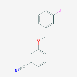 molecular formula C14H10INO B4190945 3-[(3-iodobenzyl)oxy]benzonitrile 
