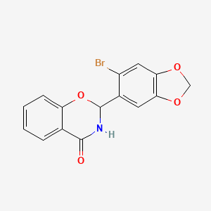 molecular formula C15H10BrNO4 B4190963 2-(6-bromo-1,3-benzodioxol-5-yl)-2,3-dihydro-4H-1,3-benzoxazin-4-one 