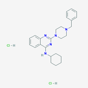 molecular formula C25H33Cl2N5 B4190969 2-(4-benzyl-1-piperazinyl)-N-cyclohexyl-4-quinazolinamine dihydrochloride 