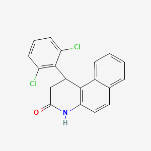 molecular formula C19H13Cl2NO B4190979 1-(2,6-dichlorophenyl)-1,4-dihydrobenzo[f]quinolin-3(2H)-one 