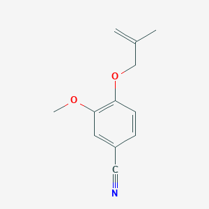 molecular formula C12H13NO2 B4190990 3-methoxy-4-[(2-methyl-2-propen-1-yl)oxy]benzonitrile 