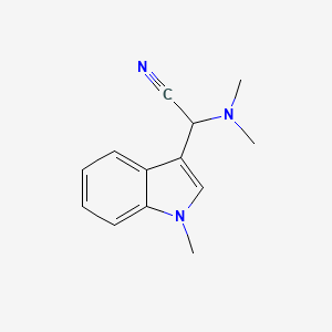 molecular formula C13H15N3 B4191004 (dimethylamino)(1-methyl-1H-indol-3-yl)acetonitrile 