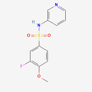 molecular formula C12H11IN2O3S B4191028 3-iodo-4-methoxy-N-3-pyridinylbenzenesulfonamide 