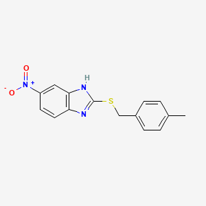 molecular formula C15H13N3O2S B4191034 2-[(4-methylbenzyl)thio]-6-nitro-1H-benzimidazole 