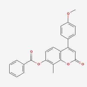 molecular formula C24H18O5 B4191036 4-(4-methoxyphenyl)-8-methyl-2-oxo-2H-chromen-7-yl benzoate 