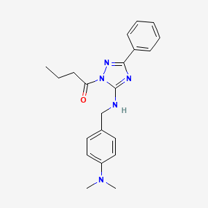 molecular formula C21H25N5O B4191038 1-butyryl-N-[4-(dimethylamino)benzyl]-3-phenyl-1H-1,2,4-triazol-5-amine 