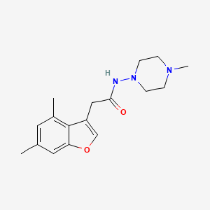 molecular formula C17H23N3O2 B4191048 2-(4,6-dimethyl-1-benzofuran-3-yl)-N-(4-methyl-1-piperazinyl)acetamide 