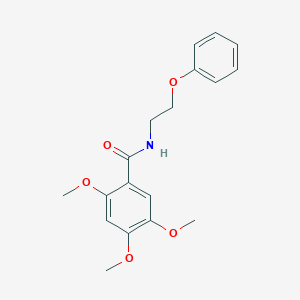 molecular formula C18H21NO5 B4191073 2,4,5-trimethoxy-N-(2-phenoxyethyl)benzamide 