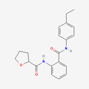 molecular formula C20H22N2O3 B4191114 N-(2-{[(4-ethylphenyl)amino]carbonyl}phenyl)tetrahydro-2-furancarboxamide 