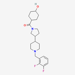 molecular formula C23H32F2N2O2 B4191129 trans-4-({3-[1-(2,3-difluorobenzyl)-4-piperidinyl]-1-pyrrolidinyl}carbonyl)cyclohexanol 