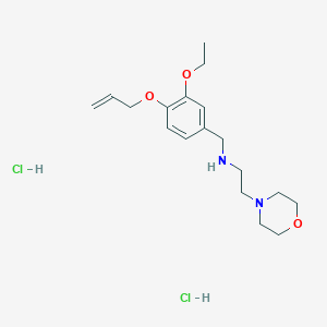 molecular formula C18H30Cl2N2O3 B4191132 N-[4-(allyloxy)-3-ethoxybenzyl]-2-(4-morpholinyl)ethanamine dihydrochloride 