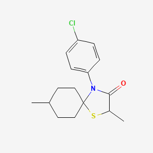 molecular formula C16H20ClNOS B4191143 4-(4-chlorophenyl)-2,8-dimethyl-1-thia-4-azaspiro[4.5]decan-3-one 