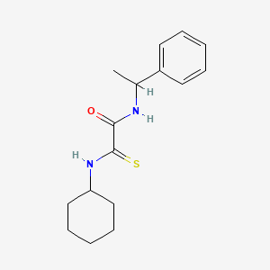 molecular formula C16H22N2OS B4191150 2-(cyclohexylamino)-N-(1-phenylethyl)-2-thioxoacetamide 