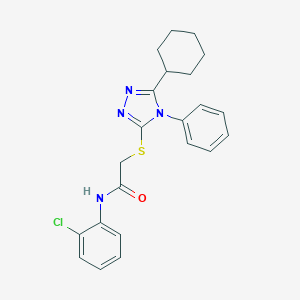 N-(2-chlorophenyl)-2-[(5-cyclohexyl-4-phenyl-4H-1,2,4-triazol-3-yl)sulfanyl]acetamide