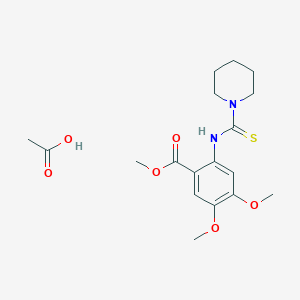 methyl 4,5-dimethoxy-2-[(1-piperidinylcarbonothioyl)amino]benzoate acetate