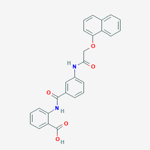 molecular formula C26H20N2O5 B4191229 2-[(3-{[(1-naphthyloxy)acetyl]amino}benzoyl)amino]benzoic acid 