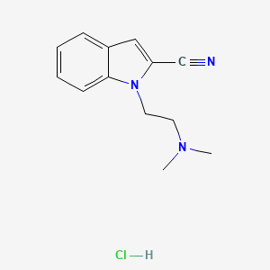 molecular formula C13H16ClN3 B4191247 1-[2-(dimethylamino)ethyl]-1H-indole-2-carbonitrile hydrochloride 