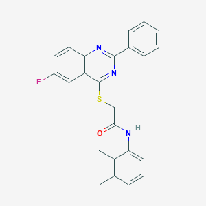 N-(2,3-dimethylphenyl)-2-[(6-fluoro-2-phenyl-4-quinazolinyl)sulfanyl]acetamide