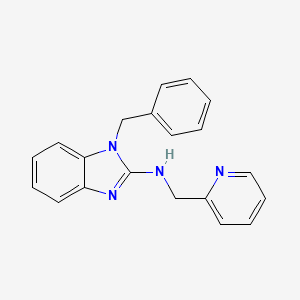 molecular formula C20H18N4 B4191251 1-benzyl-N-(2-pyridinylmethyl)-1H-benzimidazol-2-amine 