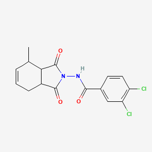 molecular formula C16H14Cl2N2O3 B4191256 3,4-dichloro-N-(4-methyl-1,3-dioxo-1,3,3a,4,7,7a-hexahydro-2H-isoindol-2-yl)benzamide 