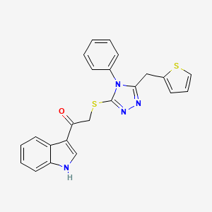 molecular formula C23H18N4OS2 B4191259 1-(1H-indol-3-yl)-2-{[4-phenyl-5-(2-thienylmethyl)-4H-1,2,4-triazol-3-yl]thio}ethanone 