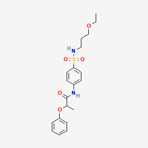 N-(4-{[(3-ethoxypropyl)amino]sulfonyl}phenyl)-2-phenoxypropanamide