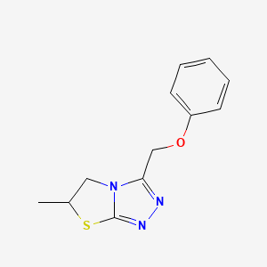 molecular formula C12H13N3OS B4191304 6-methyl-3-(phenoxymethyl)-5,6-dihydro[1,3]thiazolo[2,3-c][1,2,4]triazole 