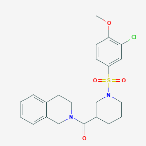 molecular formula C22H25ClN2O4S B4191328 2-({1-[(3-chloro-4-methoxyphenyl)sulfonyl]-3-piperidinyl}carbonyl)-1,2,3,4-tetrahydroisoquinoline 