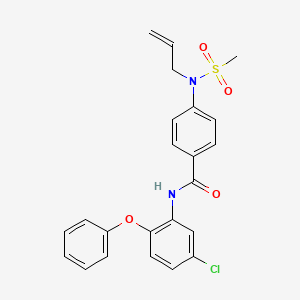 molecular formula C23H21ClN2O4S B4191368 4-[allyl(methylsulfonyl)amino]-N-(5-chloro-2-phenoxyphenyl)benzamide 