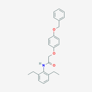 molecular formula C25H27NO3 B419137 2-[4-(benzyloxy)phenoxy]-N-(2,6-diethylphenyl)acetamide 