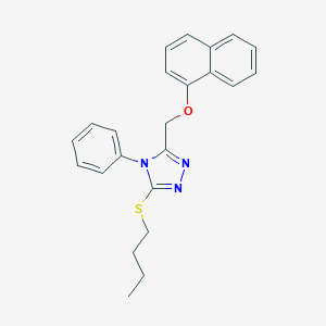 molecular formula C23H23N3OS B419138 3-(butylsulfanyl)-5-[(1-naphthyloxy)methyl]-4-phenyl-4H-1,2,4-triazole 