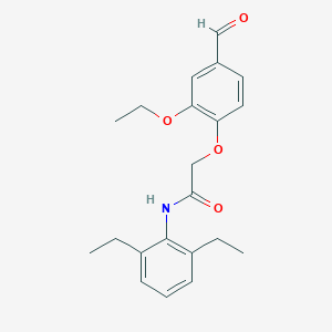 molecular formula C21H25NO4 B419140 N-(2,6-diethylphenyl)-2-(2-ethoxy-4-formylphenoxy)acetamide 