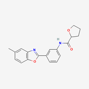 molecular formula C19H18N2O3 B4191425 N-[3-(5-methyl-1,3-benzoxazol-2-yl)phenyl]tetrahydro-2-furancarboxamide 