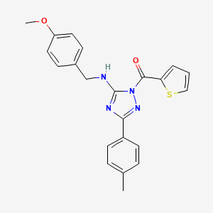 molecular formula C22H20N4O2S B4191445 N-(4-methoxybenzyl)-3-(4-methylphenyl)-1-(2-thienylcarbonyl)-1H-1,2,4-triazol-5-amine 