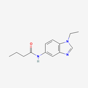 molecular formula C13H17N3O B4191452 N-(1-ethyl-1H-benzimidazol-5-yl)butanamide 
