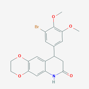 molecular formula C19H18BrNO5 B4191492 9-(3-bromo-4,5-dimethoxyphenyl)-2,3,8,9-tetrahydro[1,4]dioxino[2,3-g]quinolin-7(6H)-one 