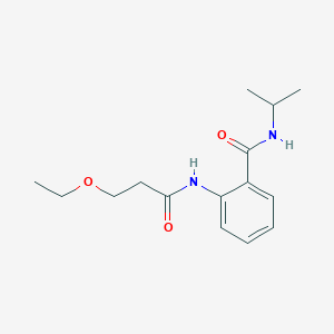 molecular formula C15H22N2O3 B4191499 2-[(3-ethoxypropanoyl)amino]-N-isopropylbenzamide 