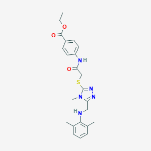 ethyl 4-{[({5-[(2,6-dimethylanilino)methyl]-4-methyl-4H-1,2,4-triazol-3-yl}sulfanyl)acetyl]amino}benzoate