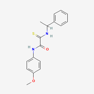 N-(4-methoxyphenyl)-2-[(1-phenylethyl)amino]-2-thioxoacetamide