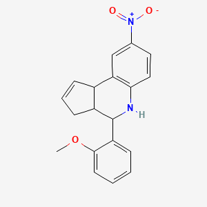 molecular formula C19H18N2O3 B4191539 4-(2-methoxyphenyl)-8-nitro-3a,4,5,9b-tetrahydro-3H-cyclopenta[c]quinoline 
