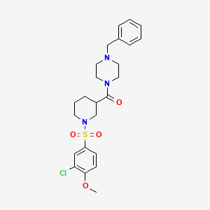 molecular formula C24H30ClN3O4S B4191557 1-benzyl-4-({1-[(3-chloro-4-methoxyphenyl)sulfonyl]-3-piperidinyl}carbonyl)piperazine 