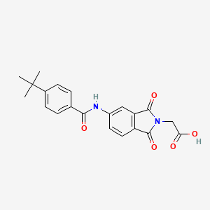 molecular formula C21H20N2O5 B4191562 {5-[(4-tert-butylbenzoyl)amino]-1,3-dioxo-1,3-dihydro-2H-isoindol-2-yl}acetic acid 