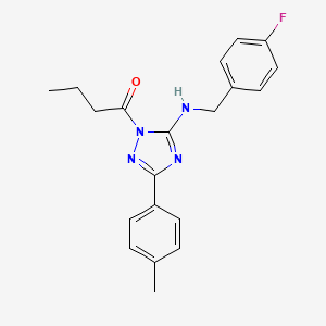 molecular formula C20H21FN4O B4191584 1-butyryl-N-(4-fluorobenzyl)-3-(4-methylphenyl)-1H-1,2,4-triazol-5-amine 