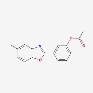 molecular formula C16H13NO3 B4191587 3-(5-methyl-1,3-benzoxazol-2-yl)phenyl acetate 